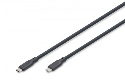 Digitus Kabel połączeniowy silikonowy USB-C-USB-C | USB 4 ver.2.0 80Gbps | 8K@60Hz | PD 3.1 240W| 1,5m | czarny
