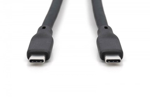 Digitus Kabel połączeniowy silikonowy USB-C-USB-C | USB 4 ver.2.0 80Gbps | 8K@60Hz | PD 3.1 240W| 1,5m | czarny