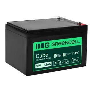 Green Cell Akumulator bezobsługowy do kasy fiskalnej, zabawek, kamer AGM VRLA 12V 12Ah IP54