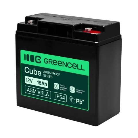 Green Cell Akumulator bezobsługowy do kasy, zabawek, kamer AGM VRLA 12V 18Ah, IP54
