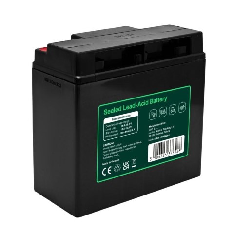 Green Cell Akumulator bezobsługowy do kasy, zabawek, kamer AGM VRLA 12V 18Ah, IP54