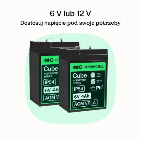 Green Cell Akumulator bezobsługowy do kasy, zabawki, kamery AGM VRLA 12V 12Ah IP54