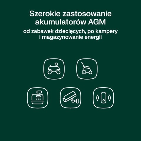 Green Cell Akumulator bezobsługowy do kasy, zabawki, kamery AGM VRLA 12V 5Ah IP54