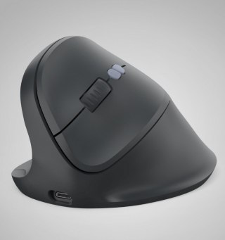 Hama Mysz ergonomiczna EWM-600 czarna dla leworęcznych
