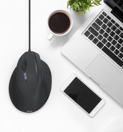 Hama Mysz ergonomiczna przewodowa ECM-500 dla leworęcznych