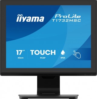 IIYAMA Monitor 17 cali T1732MSC-B2S pojemnościowy 10pt, IP54, HDMI, DP, VGA, 2x1W, 5:4