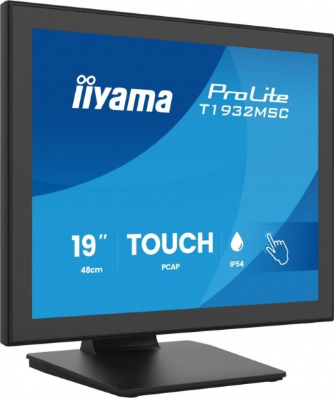 IIYAMA Monitor 19 cali T1932MSC-B2S pojemnościowy 10pt, IP54, HDMI, DP