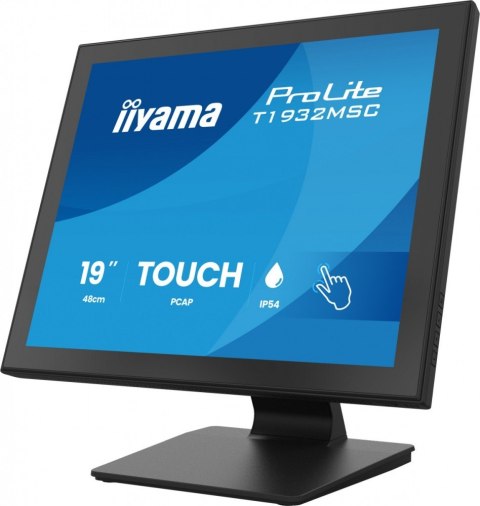 IIYAMA Monitor 19 cali T1932MSC-B2S pojemnościowy 10pt, IP54, HDMI, DP