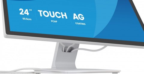 IIYAMA Monitor 24 cale T2452MSC-W2AG 10PKT,POJ,IPS,HDMI,DP,420cd, biały