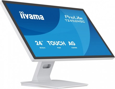 IIYAMA Monitor 24 cale T2452MSC-W2AG 10PKT,POJ,IPS,HDMI,DP,420cd, biały