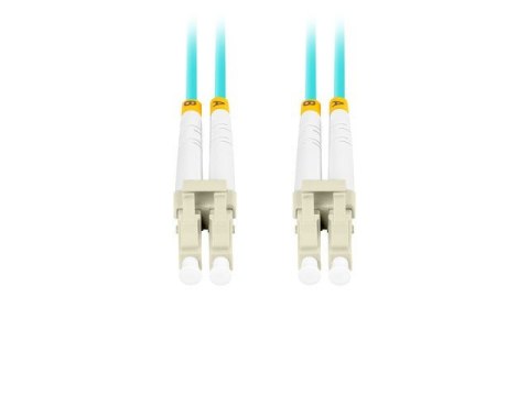 Lanberg Patchcord światłowodowy Mm Lc/Upc-Lc/Upc Duplex 3.0mm 2m Aqua