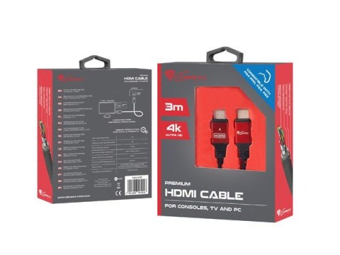 Natec Kabel HDMI-HDMI V2.0 3M 4K High Speed Premium do PS4/PS3 Genesis