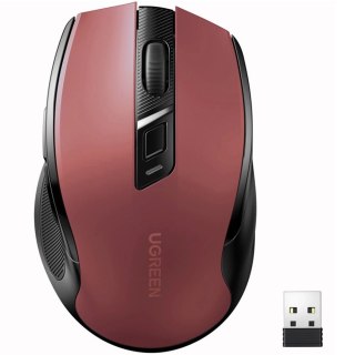 Ugreen Mysz bezprzewodowa silent click MU006 - czerwona