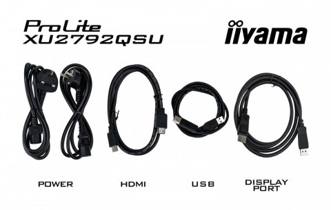 IIYAMA Monitor 27 cali ProLite XU2792QSU-B6 IPS,QHD,100Hz,HDMI,DP,4xUSB3.2,SLIM