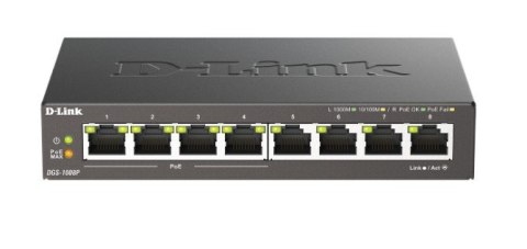 D-Link Przełącznik DGS-1008P 8x 1000 Desktop,4PoE