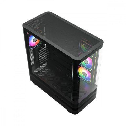 MODECOM Obudowa VOLCANO AQ100 MID ARGB szkło 4 wentylatory czarna