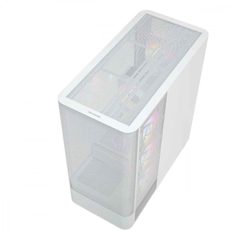 MODECOM Obudowa VOLCANO AQ300 MID RGB GLASS 4 wentylatory biała