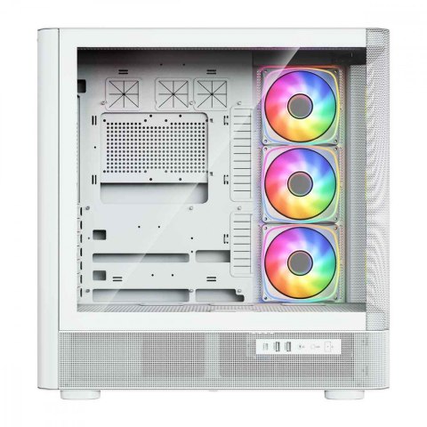 MODECOM Obudowa VOLCANO AQ300 MID RGB GLASS 4 wentylatory biała