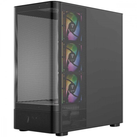 MODECOM Obudowa VOLCANO AQ300 MID RGB GLASS 4 wentylatory czarna