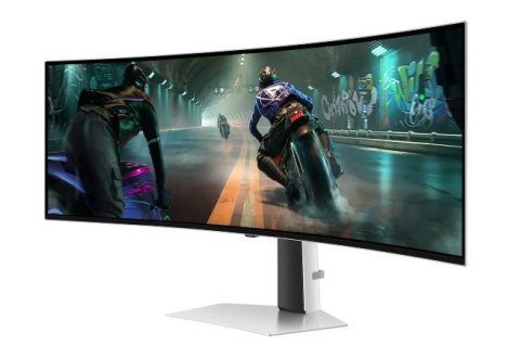 Samsung Monitor 49 cali Odyssey G9 G91SD OLED 5120x1440 DQHD 32:9 1xHDMI 1xmicroHDMI 1xDP 3xUSB 0,03ms 144Hz zakrzywiony 2Yd2d (LS49DG91