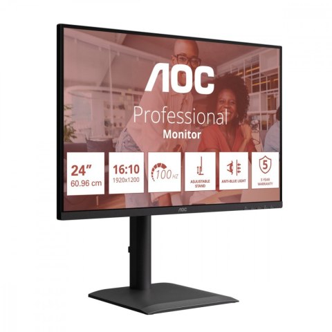 AOC Monitor 24 cale X24E4U IPS 100 Hz HDMI DP Pivot Głośnik