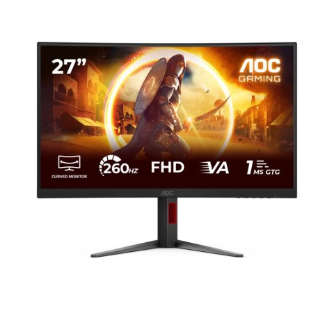 AOC Monitor 27 cali C27G4Z2 Curved VA 260Hz HDMIx2 DP HAS