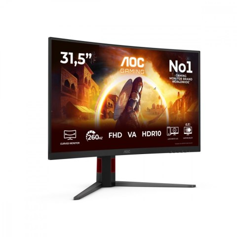 AOC Monitor 31.5 cala C32G4Z Curved VA 260Hz HDMI DP HAS Głośniki