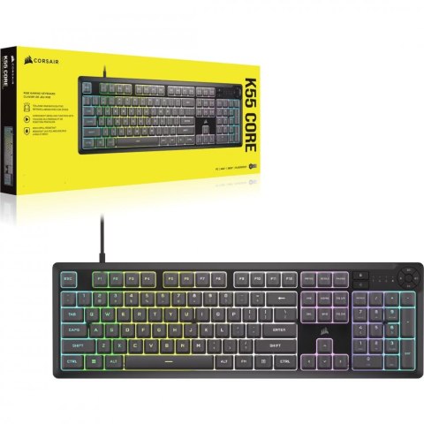 Corsair Klawiatura K55 Core RGB szara