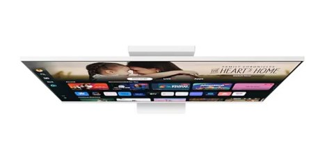 Samsung Monitor 32 cale SMART M80D VA 3840x2160 UHD 16:9 1xHDMI 1xUSB-C (65W) 2xUSB 2.0 4ms WiFi/BT HAS+PIV Webcam głośniki płaski biały