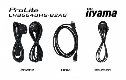 IIYAMA Monitor 86 cali LH8664UHS-B2AG,24/7,IPS,ANDROID.11,4K,3xHDMI,RJ45, 2xUSB,WiFi
