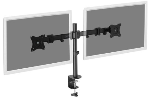 Digitus Stojak biurkowy podwójny z zaciskiem, 2xLCD, max. 27", max. obciążenie 8kg,uchylno-obrotowy 360° Digitus Stojak biurkowy podwójny z zaciskiem, 2xLCD, max. 27", max. obciążenie 8kg,uchylno-obrotowy 360°