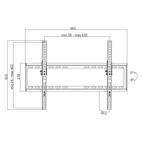 LogiLink Uchwyt ścienny 37-70 LCD/LED VESA, max. 35kg LogiLink Uchwyt ścienny 37-70 LCD/LED VESA, max. 35kg