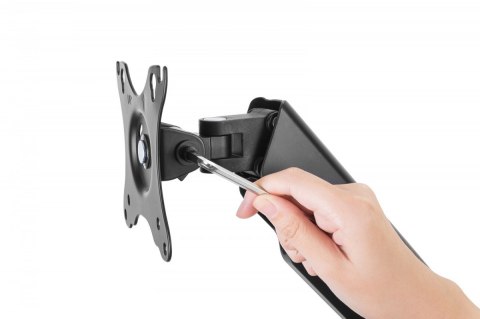 Digitus Uchwyt ścienny pojedynczy, 1xLCD, max. 32", max. obciążenie 9kg, ze sprężyną gazową, obrotowy Digitus Uchwyt ścienny pojedynczy, 1xLCD, max. 32", max. obciążenie 9kg, ze sprężyną gazową, obrotowy