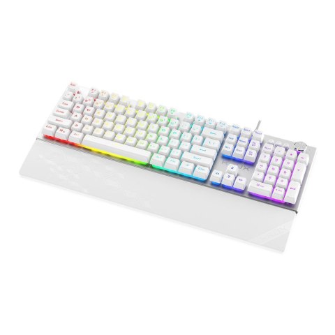 Krux Klawiatura Frost RGB srebrno-biała