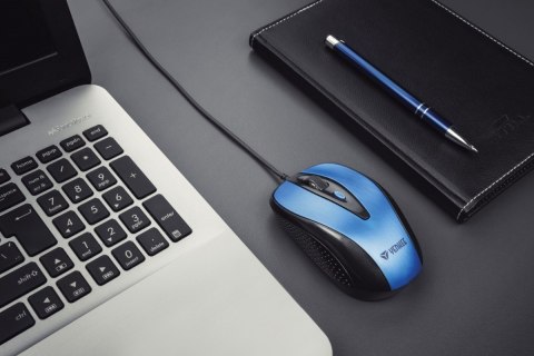 YENKEE Mysz przewodowa USB , 4 przyciski, optyczna, symetryczna, Błękit YENKEE Mysz przewodowa USB , 4 przyciski, optyczna, symetryczna, Błękit