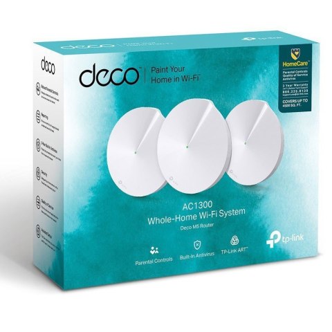 TP-LINK Deco M5 zestaw routerow AC1300 (3 szt.) TP-LINK Deco M5 zestaw routerow AC1300 (3 szt.)