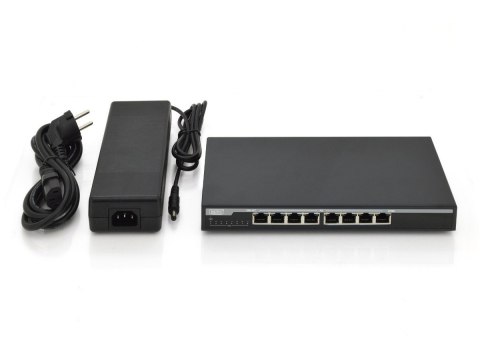 Digitus Switch Gigabit Desktop 8-portowy, 8x10/100/1000Mbps PoE+ af/at 135W, Metalowa obudowa Digitus Switch Gigabit Desktop 8-portowy, 8x10/100/1000Mbps PoE+ af/at 135W, Metalowa obudowa