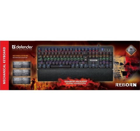 Defender Klawiatura mechaniczna Reborn GK-165DL Defender Klawiatura mechaniczna Reborn GK-165DL
