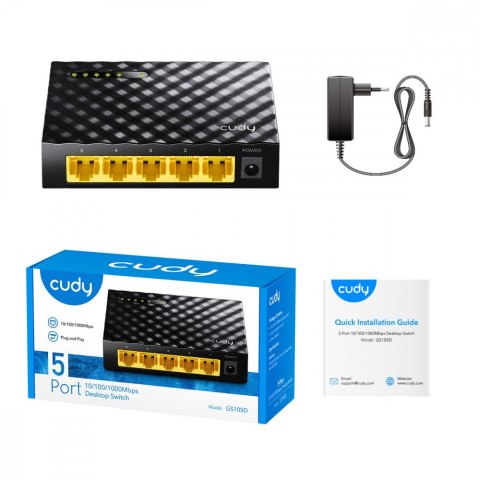 Cudy Przełącznik GS105D 5xGE Cudy Przełącznik GS105D 5xGE