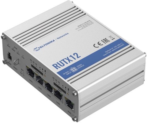 TELTONIKA Router LTE RUTX12 (Cat 6), WiFi, BLE, GNSS, Ethernet TELTONIKA Router LTE RUTX12 (Cat 6), WiFi, BLE, GNSS, Ethernet