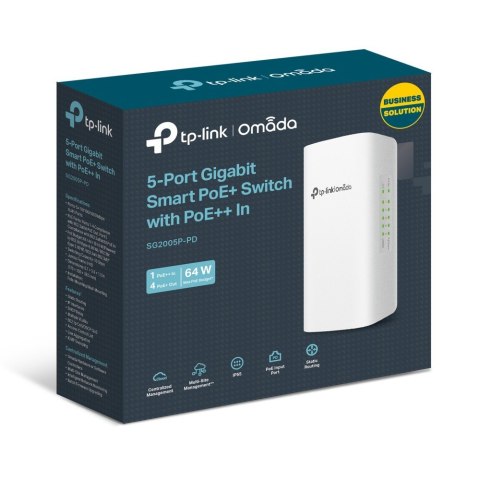 TP-LINK Przełącznik SG2005P-PD 5xGE (1xPoE++ 4xPoE+) TP-LINK Przełącznik SG2005P-PD 5xGE (1xPoE++ 4xPoE+)