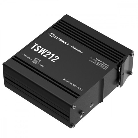 TELTONIKA Przełącznik zarządzalny przemysłowy TSW212 2xSFP 8xGbE L2/L3 TELTONIKA Przełącznik zarządzalny przemysłowy TSW212 2xSFP 8xGbE L2/L3
