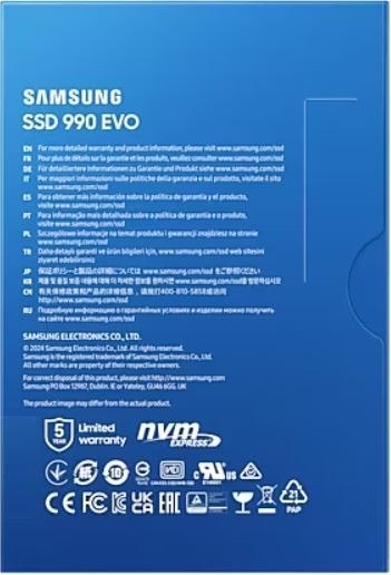 Samsung Dysk SSD 2TB 990EVO Gen4.0x4 NVMeMZ-V9E2T0BW Samsung Dysk SSD 2TB 990EVO Gen4.0x4 NVMeMZ-V9E2T0BW