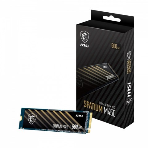 MSI Dysk SSD SPATIUM M450 500GB M.2 PCIe4 3600/2300MB/s MSI Dysk SSD SPATIUM M450 500GB M.2 PCIe4 3600/2300MB/s