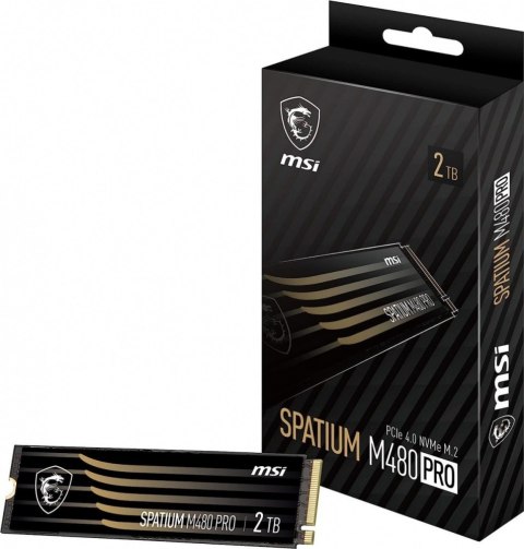 MSI Dysk SSD SPATIUM M480 PRO 2TB M.2 PCIe4 7400/7000MB/s MSI Dysk SSD SPATIUM M480 PRO 2TB M.2 PCIe4 7400/7000MB/s