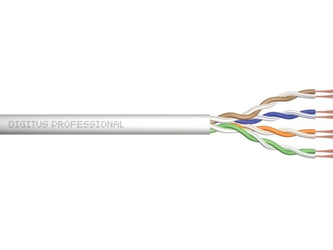 Digitus Kabel teleinformatyczny instalacyjny kat.5e, U/UTP, Eca, drut, AWG 24/1, PVC, 305m, szary, karton Digitus Kabel teleinformatyczny instalacyjny kat.5e, U/UTP, Eca, drut, AWG 24/1, PVC, 305m, szary, karton