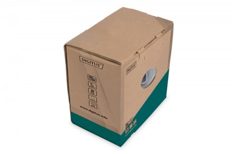 Digitus Kabel teleinformatyczny instalacyjny kat.5e, U/UTP, Eca, drut, AWG 24/1, PVC, 305m, szary, karton Digitus Kabel teleinformatyczny instalacyjny kat.5e, U/UTP, Eca, drut, AWG 24/1, PVC, 305m, szary, karton