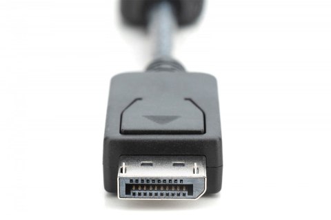 Digitus Kabel adapter Displayport z zatrzaskiem 1080p 60Hz FHD Typ DP/HDMI A M/Ż czarny 0,15m Digitus Kabel adapter Displayport z zatrzaskiem 1080p 60Hz FHD Typ DP/HDMI A M/Ż czarny 0,15m