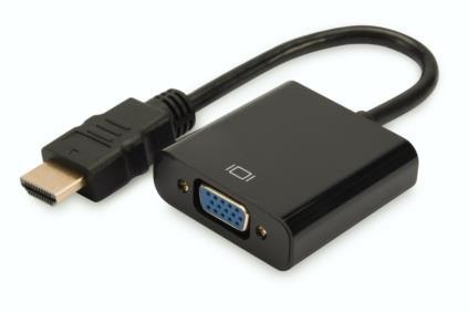 Digitus Konwerter/adapter audio-video HDMI do VGA, 1080p FHD, z audio 3.5mm MiniJack Digitus Konwerter/adapter audio-video HDMI do VGA, 1080p FHD, z audio 3.5mm MiniJack