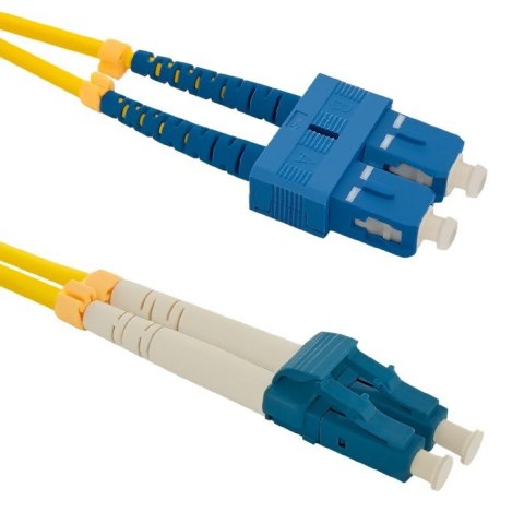Qoltec Patchcord światłowodowy SC/UPC-LC/UPC | SM | 9/125 | G652D | 1m Qoltec Patchcord światłowodowy SC/UPC-LC/UPC | SM | 9/125 | G652D | 1m